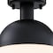 Designers Fountain Linden 8 in. 1-Light Matte Black Mid-Century Modern Semi Flush Mount with Etched Opal Glass Shade D321M-SF-MB - alternate 7